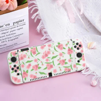 Flower Switch Protector Case for Nintendo Switch OLED, NS Game Accessories,Handheld Separable Shell for NS Joycon, Switch Cover