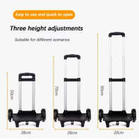 New Portable Shopping Cart Stair Climbing Luggage Trolley Tool Cart Folding Trolley Aluminum