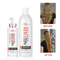 Christmas 1000ml Without Formalin Brazilian Keratin Treatment +300ml Purifying Shampoo Straighten and Treatment Damage Hair