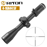 RITON 4-16X44 SFP Tactical RUT Reticle Rifle Sniper Hunting Fits,1/4 MOA Airsoft Sight Spotting Optimal FOV Rifle Scopes