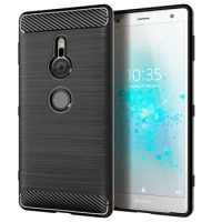 For Sony Xperia XZ2 Case Luxury Carbon Fiber Skin Full Soft Silicone Cover Case For Sony XZ2 H8216 H8266 Phone Cases