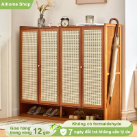 AI Tủ giày Aihome Cửa lật Mây 2/3/4 Cửa Phòng khách Giá đỡ giày bằng gỗ tối thiểu - Kitchen Giá đỡ g
