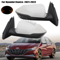 Car Door Wing Mirror Cover for Hyundai Elantra Langdon 2021 2022 8 Wire Rear View Electric Heated Side Assembly Accessories