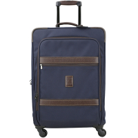 LONGCHAMP Boxford 24吋 附鎖頭商務拉桿帆布行李箱(深藍色)