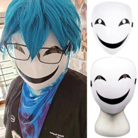 White Smile Mask Adults Japanese Anime Black Bullet Hiruko White Visible Helmet Cosplay Costume Props Halloween Gifts Collection