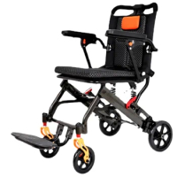 Lightweight Foldable Transport Wheelchair with Handbrakes wheelchair wheels трость стул складной