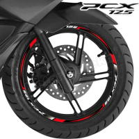 For HONDA Pcx125 Pcx160 PCX125 160 Motorcycle Wheel Sticker Reflective Rim Decals Scooter Stripe Tape Waterproof Accessiries