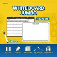 Papan Tulis White Board Ukuran Jumbo 50x70 cm Double Side, Gantung, Gulung