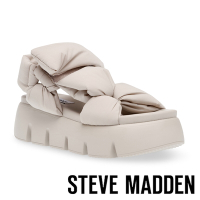 STEVE MADDEN-BONKERS 布面粗帶厚底涼鞋-米色