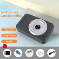 Digital Dual Camera Kamera Travel 4K HD 8X Zoom 48MP