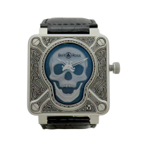 【二手名牌BRAND OFF】Bell & Ross 柏萊仕 骷髏頭錶盤 BR 01 BURNING SKULL 腕錶