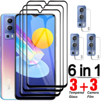 6 in 1 Tempered Glass For Vivo Y52 Y72 5G Screen Protector Film For vivo Y76s Y76 5G Full Cover Protective Glass