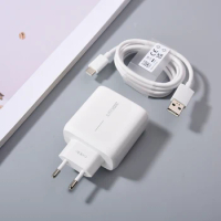 Original 65W SuperVooc Charger EU Super Fast Charging Adapter 6.5A USB TYPE C Cable For OPPO RENO 5 6 7 8 PRO Find X2 X3 X5