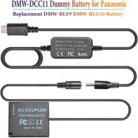 DMW-DCC11 DC Coupler Replace DMW-BLE9/BLG10 Battery Kit for Panasonic Lumix DMC-TX1 GF3 GF5 GF6 GX7 GX85 GX9 ZS100 ZS200 TZ110