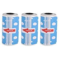 3X Thermal Paper Roll,Color Direct Thermal Labels Roll 50X15mm Strong Adhesive Sticker Printing for PeriPage A6 Blue