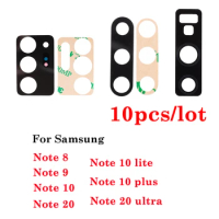 10pcs/lot New Camera Lens Glass Lens For Samsung Galaxy Note 8 9 10 20 Plus Ultra Back Rear Camera Cover lens