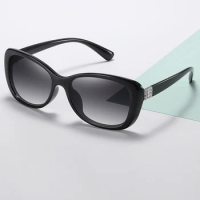 Butterfly Diamond Handcrafted Sun Glasses Polarized Mirror Sunglasses Custom Made Myopia Minus Prescription Lens -1 to -6