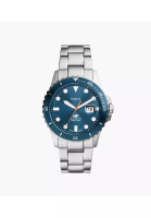 Fossil Fossil Sport Dive Men Blue Dial Stainless Steel Strap Jam Tangan Pria - FS6050