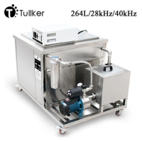 Tullker 264L Ultrasonic Cleaner Filter System Auto Engine Block Oil Rust Remove Golf Club Lab Tool DPF Ultrasound Cleaning Bath
