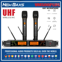 Professional Wireless Microphone System VM500-PLUS Full Metal Housing Handheld Microphone Home Karaoke Church Stage Microphone