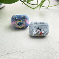 Cute Stitch Mickey Cartoon Earphone Cases For Apple Airpods1/2/3 Frosted Protector For Airpods Pro 2 Funda Headphone Accessories