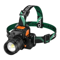 手電筒 headlight強光釣魚感應頭燈變焦頭戴式戶外登山夜釣遠射頭燈