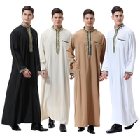 Muslim Arab Abaya Jilbab Muslim seluar lelaki islam Thobe Thawb Caftan saman jubah perkhidmatan ibadat timur tengah Ramadan