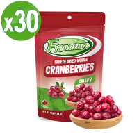 【Frenature富紐翠】加拿大 蔓越莓凍乾 30包組 箱購 25g/包(蔓越莓果乾)