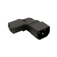Free Shipping IEC Connectors IEC 320 C14 male to C13 famale Vertical right angle Power adapter Conversion plug
