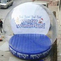 Hi Bouncia Gaint Inflatable snow globe inflatable Christmas snow globe for Christmas day with factory price