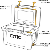 RTIC Ultra-Light 32 Quart Hard Cooler Insulated Portable Ice Chest Box for Drink, Beverage, Beach, Camping, Picnic, Fishing