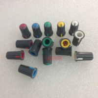 5pcs=1set for Yamaha Mixer potentiometer knob cap / 90 degree D hole knobs caps cover red yellow blue green white 18.5x11.5mm
