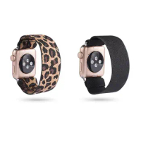 42/44mm New Smart Watch Bracelet Nylon Elastic Loop Printed Fabric Strap Replacement Wristband For Apple Watch Series 5 4 3 2 1