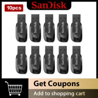 10PCS SanDisk CZ410 128GB Pen Drive Memory Stick USB 3.064GB Flash Drive 32GB Mini usb flash drive For Computer 100% Original
