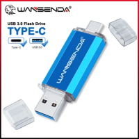 WANSENDA 32GB USB C Flash Drive 64/128/256/512GB Type-C Pendrive for Samsung Galaxy S10/S9/S8/S8 Plus/LG G6/Google Pixel XL