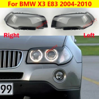 Car Light Caps Lampshade Front Headlight Cover Glass Lens Shell Transparent Cover For BMW X3 E83 2004-2010
