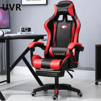 UVR Professional Computer Chair Ergonomic Backrest Chair Lift Adjustable Office Chair Sponge Cushion with Footrest Gaming Chair