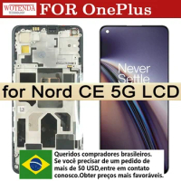 100% Original 6.43" AMOLED For OnePlus Nord CE 5G EB2101 LCD Screen Display+Touch Panel Digitizer For OnePlus Nord CE 5G EB2103