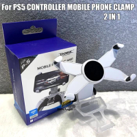Multidirectional Angle Phone Clip for PS5 Controller Adjustable Angle Mobile Phone Clamp for Sony Playstation 5 Gamepad