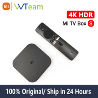 Global Xiaomi Mi Box S 4K HDR Android TV Box 8.1 Ultra HD 2G 8G WIFI Google Assistant Remote Streaming Media Player