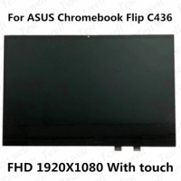 Original 14 inch FHD 1920X1080 LCD Assembly For ASUS Chromebook Flip C436 Laptop LCD Display Touch Screen Digitizer