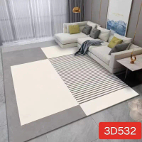 ❣Kakahome🦋พรม พรมผืนใหณ่ พรม3D 2*3m เรียบง่ายพรมปูพื้นห้องนั่งเล่น พรม3มิติ พรมปูห้องรับแขก พรมขนนุ่