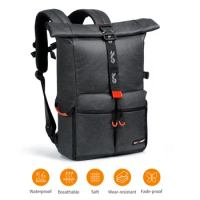 K&amp;F Concept Camera Backpack Waterproof Photography Bag for DSLR Camera Lens 15.6" Laptop bag with Rain Cover tripod hold
