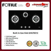 Fotile Kompor Tanam GHG78312 Built In Hob GHG 78312 BLACK