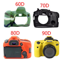 50%OFF Camera Bag Case Body Protect Silicone Cover for Canon EOS 60D 70D 80D (80D Mark II) 90D DSLR Accessories @