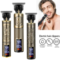 T9 Hair Trimmer Vintage Hair Clipper Electric Hair Cutting Machine Rechargeable Men Trimmer Body Shaver Beard Shaving