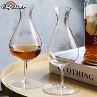 2Pcs Creative Tulip Goblet Whiskey Glass Transparent Professional Tasting Glass Home Wedding Party Drinking Glass Wine Cup 235ml