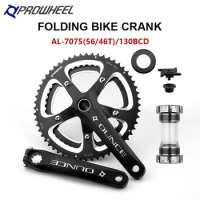 PROWHEEL130BCD road folding bicycle crankset 8/9/10/11/12S 170/172.5mm crank 46T 56T sprocket with BB bottom axle bicycle crank