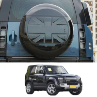Glossy Black Rear Spare Tire Tyre Cover For Land Rover LR Defender 90 110 130 2020 2021 2022 2023