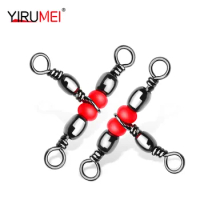 15PCS New Trident Bottle shaped Trident Ring 8-shaped Splitter T-shaped Trident Red Bead Rotating Fishing Accessories